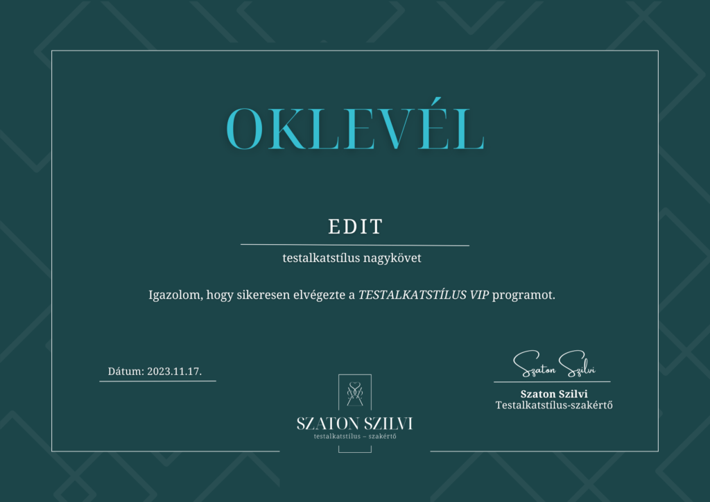 Oklevél Edit| Testalkatstílus