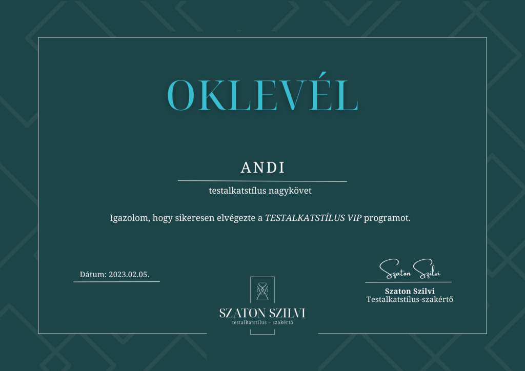 Oklevél Andi | Testalkatstílus